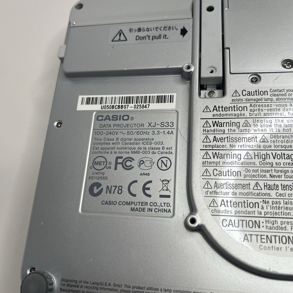 CASIO XJ - S33 DLP Slim Projector 📽️ TESTED WORKS