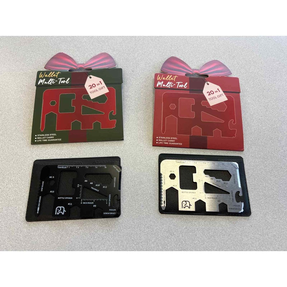 20-in-1 Credit Card Multitool - Tactical Wallet Tool (2-Pack)