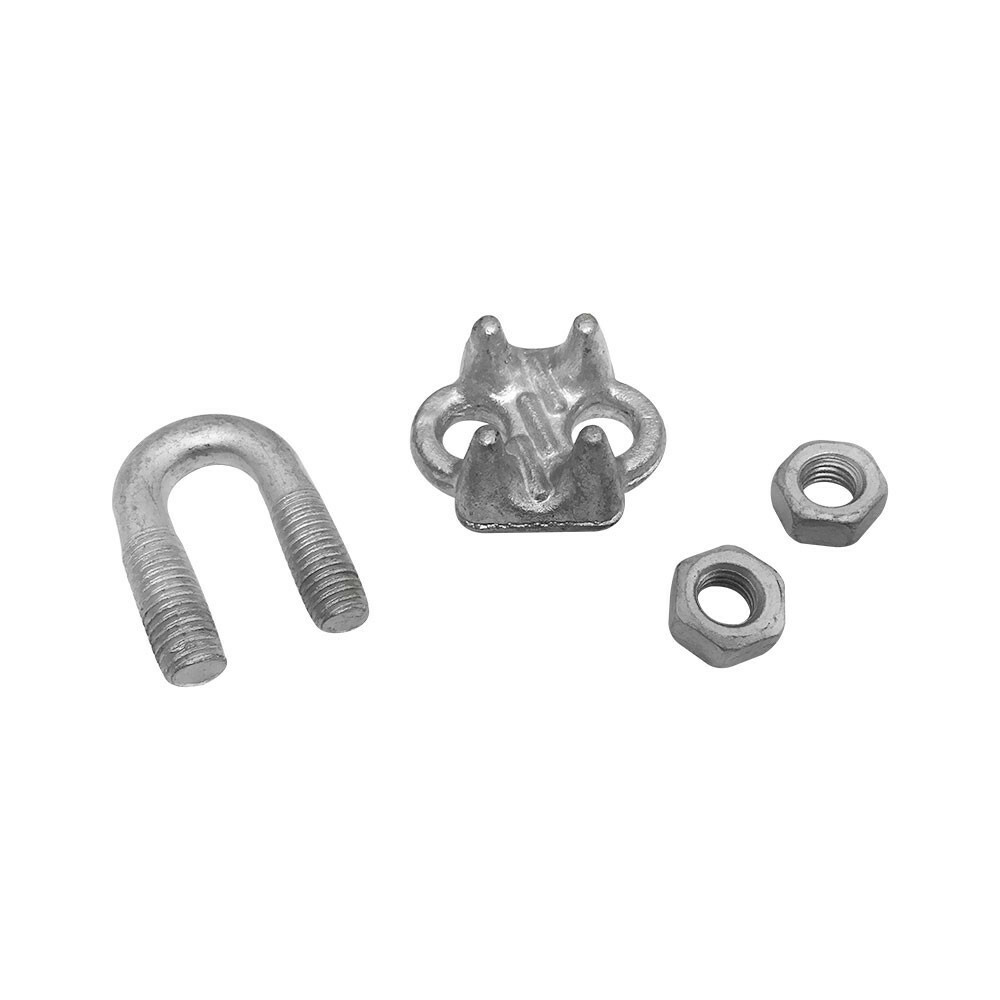 2 Pc Marine Wire Rope Cable Clips Cable Clamp 5/16'' Drop Forged Galvanized