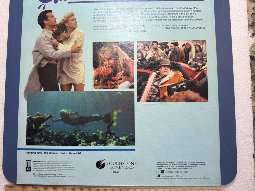 Splash 1984 CED Movie Video Disc SelectaVision