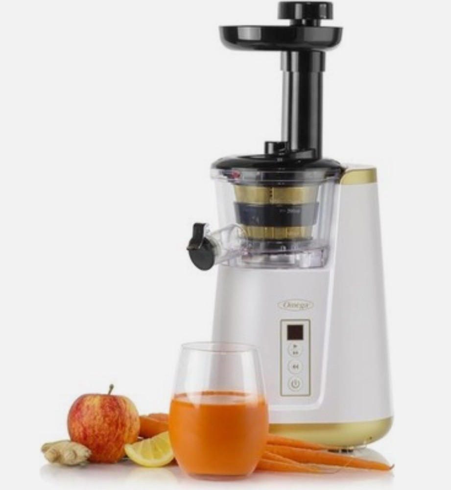 Omega Cold Press 365 Compact Masticating Vertical Juicer, in White