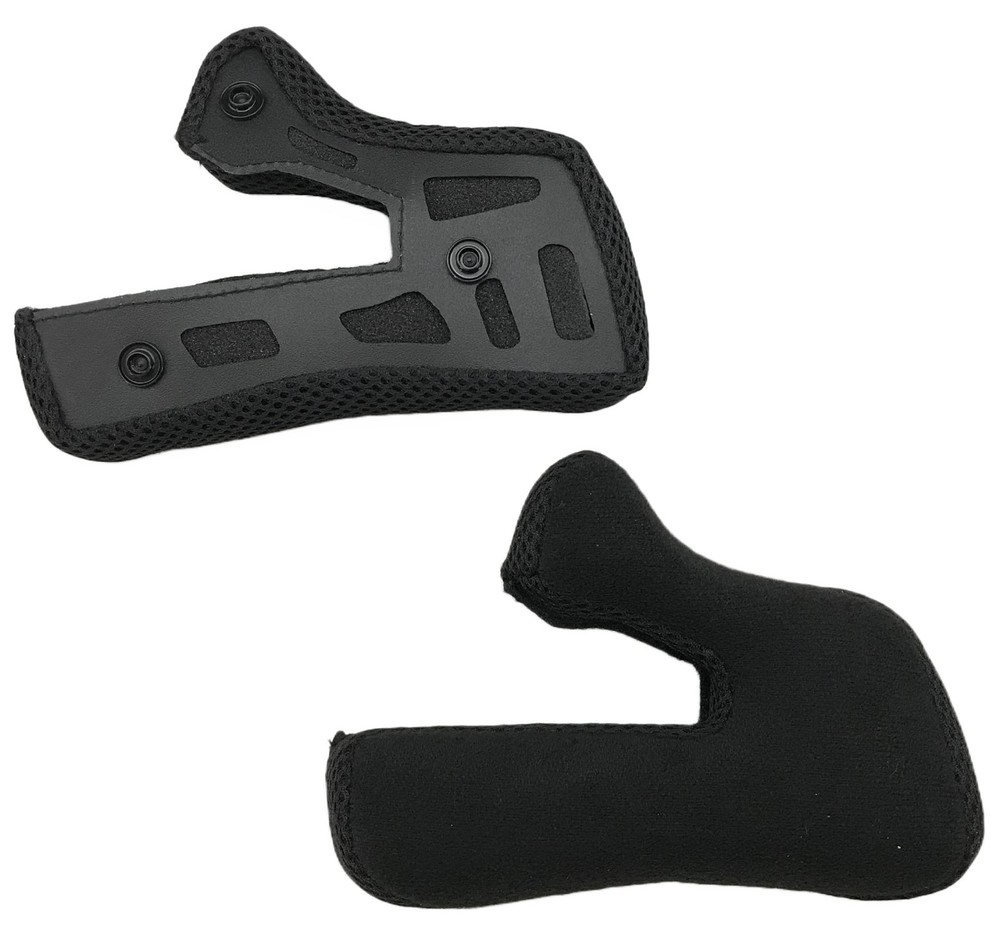 Fox Racing 22 V1 Cheek Pads - Thin XL, BLACK
