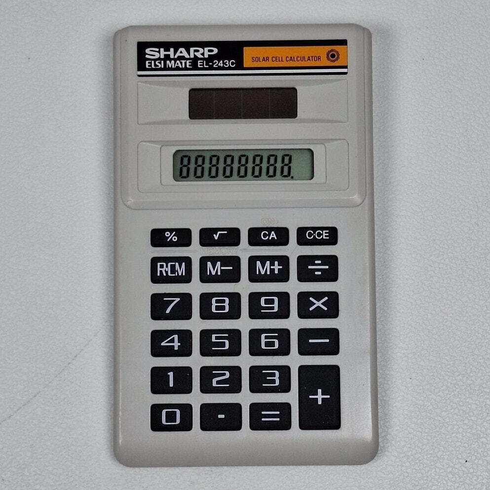 Sharp ELSI MATE EL-243C Solar Calculator