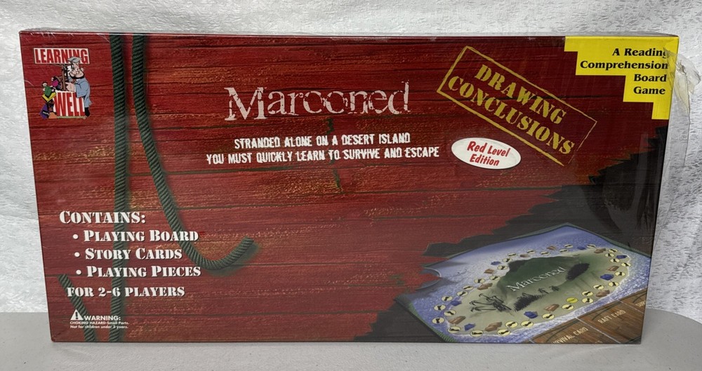 Marooned Reading Comprehension Board Game New Sealed Red Level