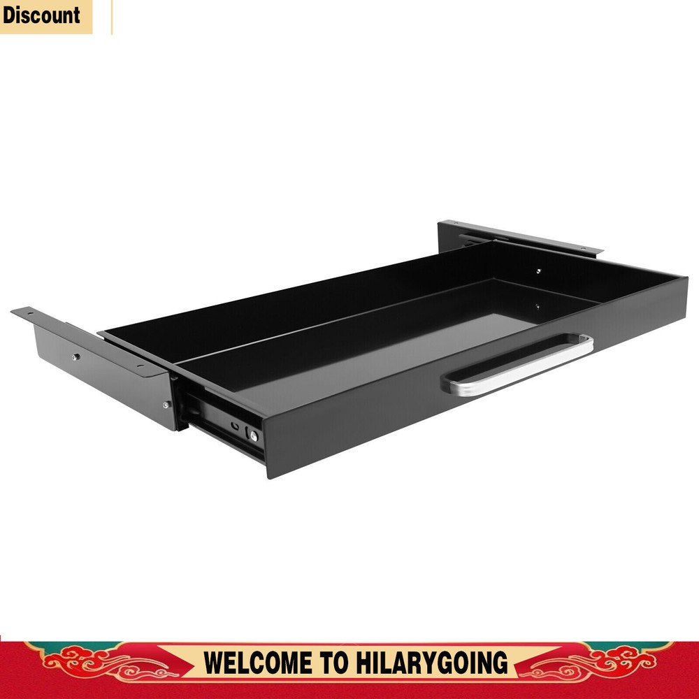 21.5” Under Desk Sliding Pull-Out Drawer Drawer Easy Slide Out Storage Organizer