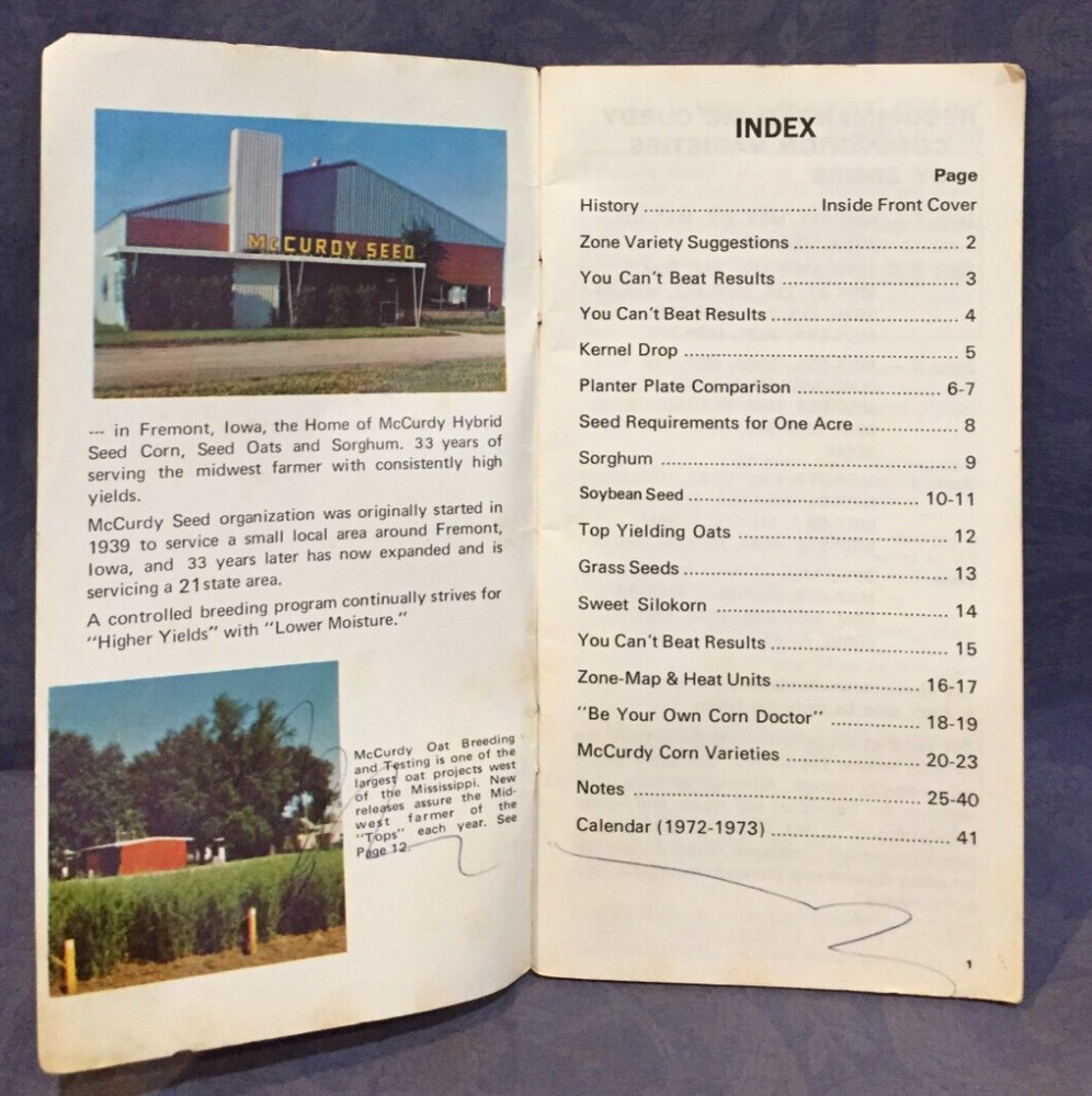 McCurdy "Big M Seed" Seeds Notebook