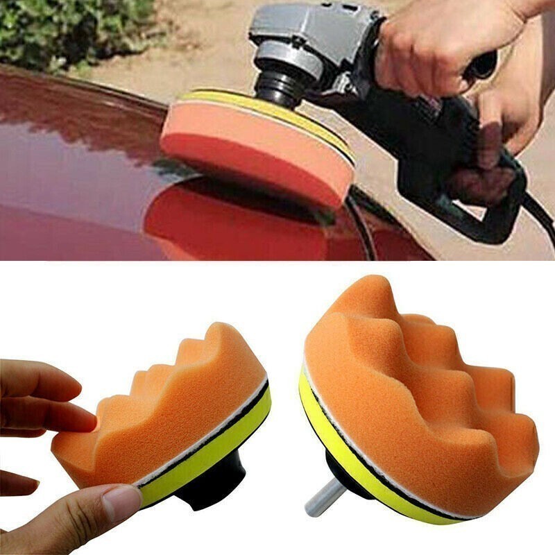 Sponge Buffing Pads w/ M10 Thread Drill Adapter for Car Buffer Polisher Sanding