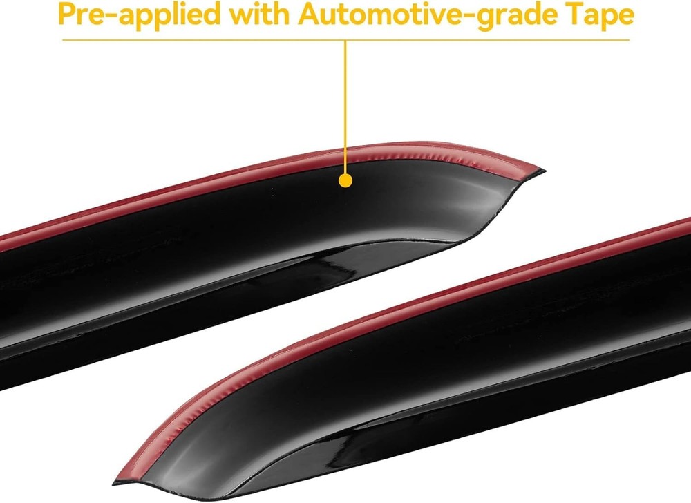 Window Rain Guards for 2014-2018 Silverado/Sierra Crew Cab, Smoked