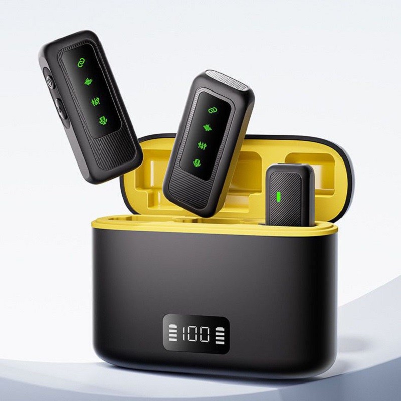 Wireless Lavalier Microphone Clip Mic For iPhone Android Samsung Recording Vlog