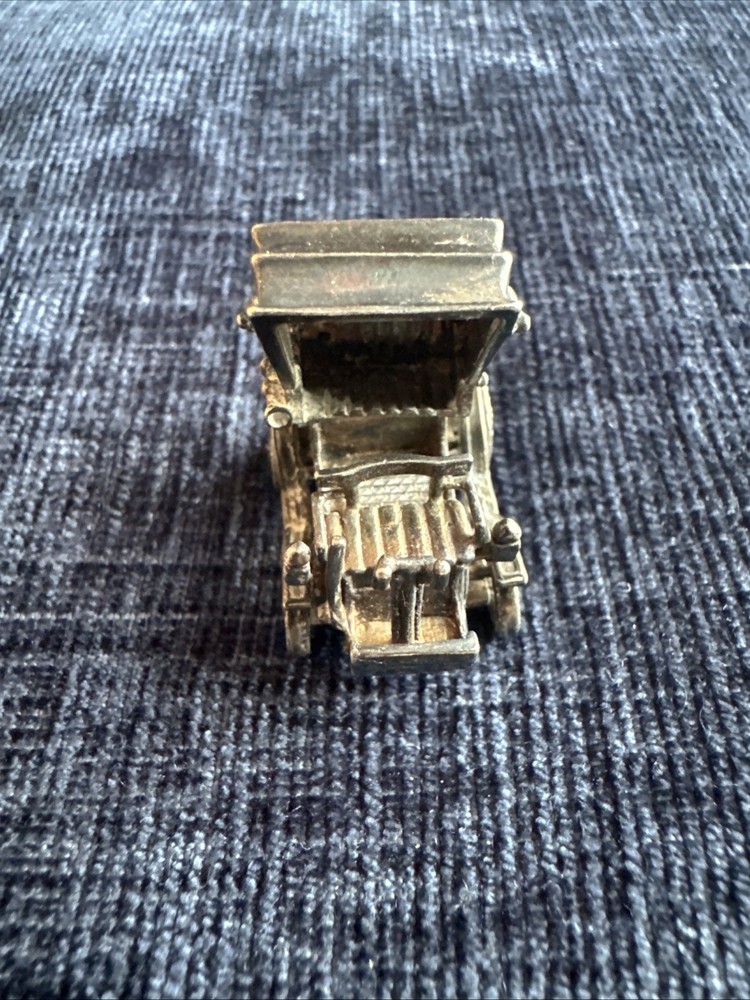 vintage sterling silver antique car miniature