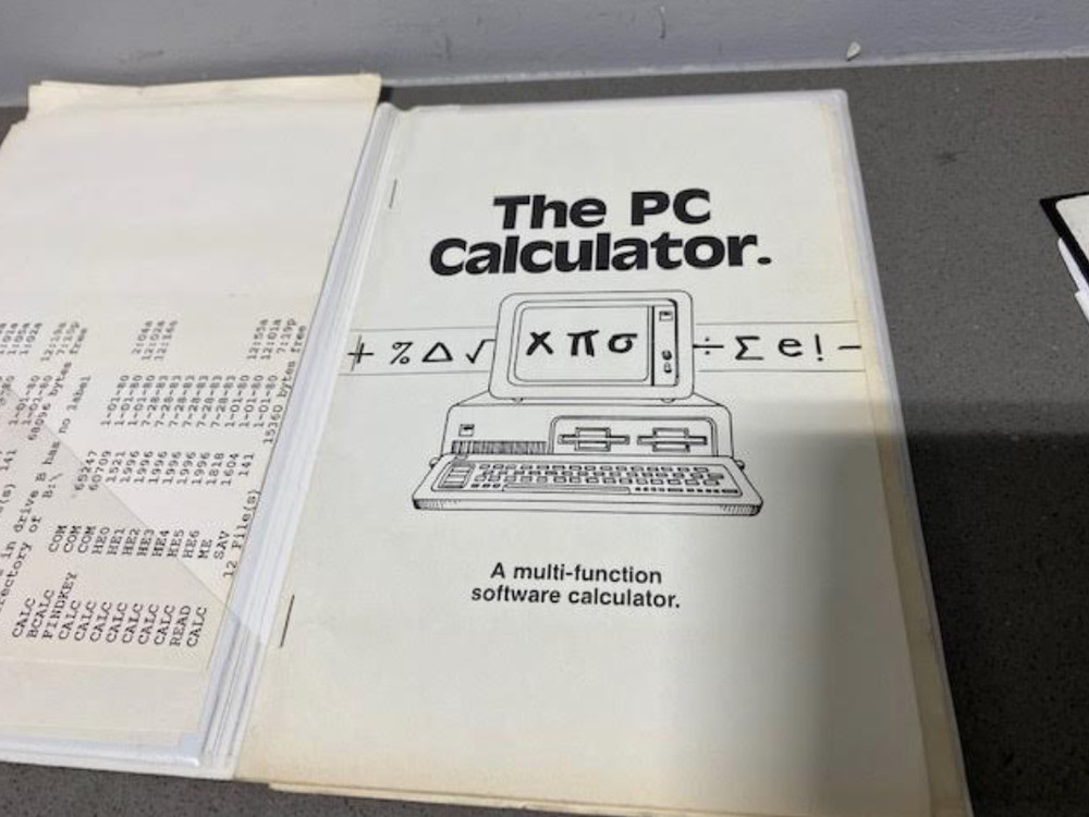 The PC Calculator - A multi-function software calculator software floppy disk