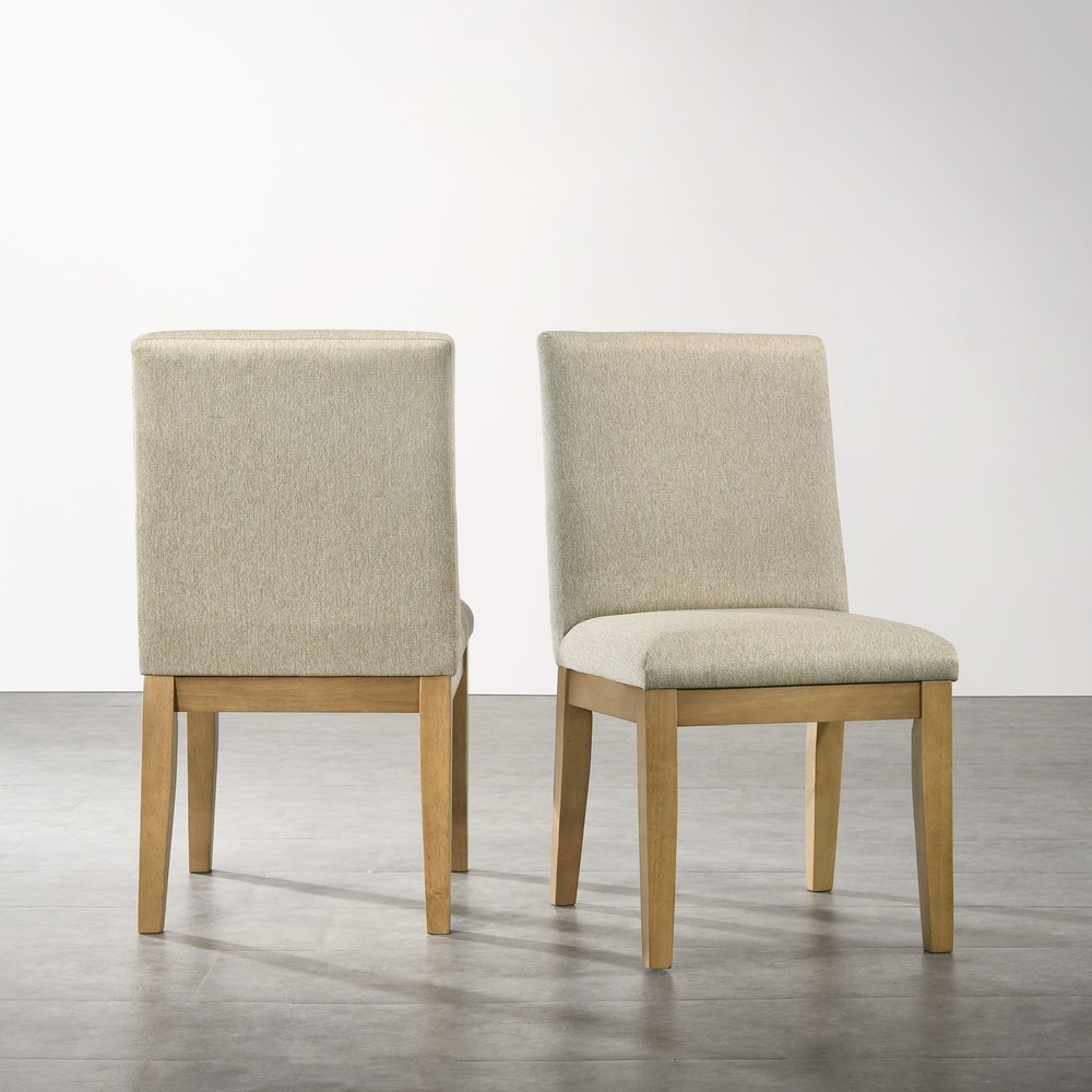 Set of 2 Contemporary Solid Wood Dining Chairs, Modern Kitchen Side Chairs