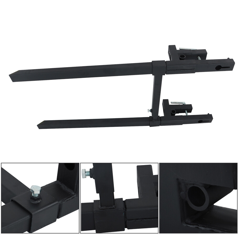 60" 2000lbs Clamp on Pallet Forks Loader Bucket Skidsteer Tractor