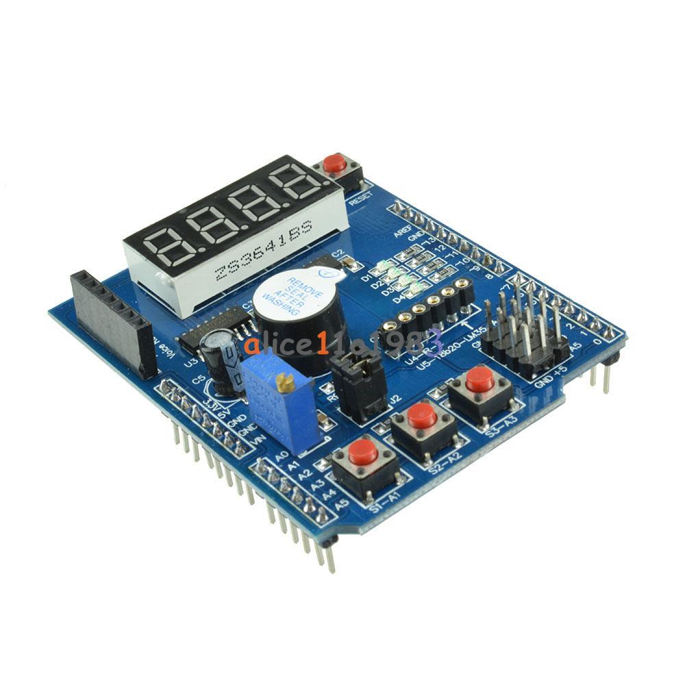 Multi-Function Shield with Buzzer LM35 4LED for Arduino UNO R3 Lenardo Mega2560