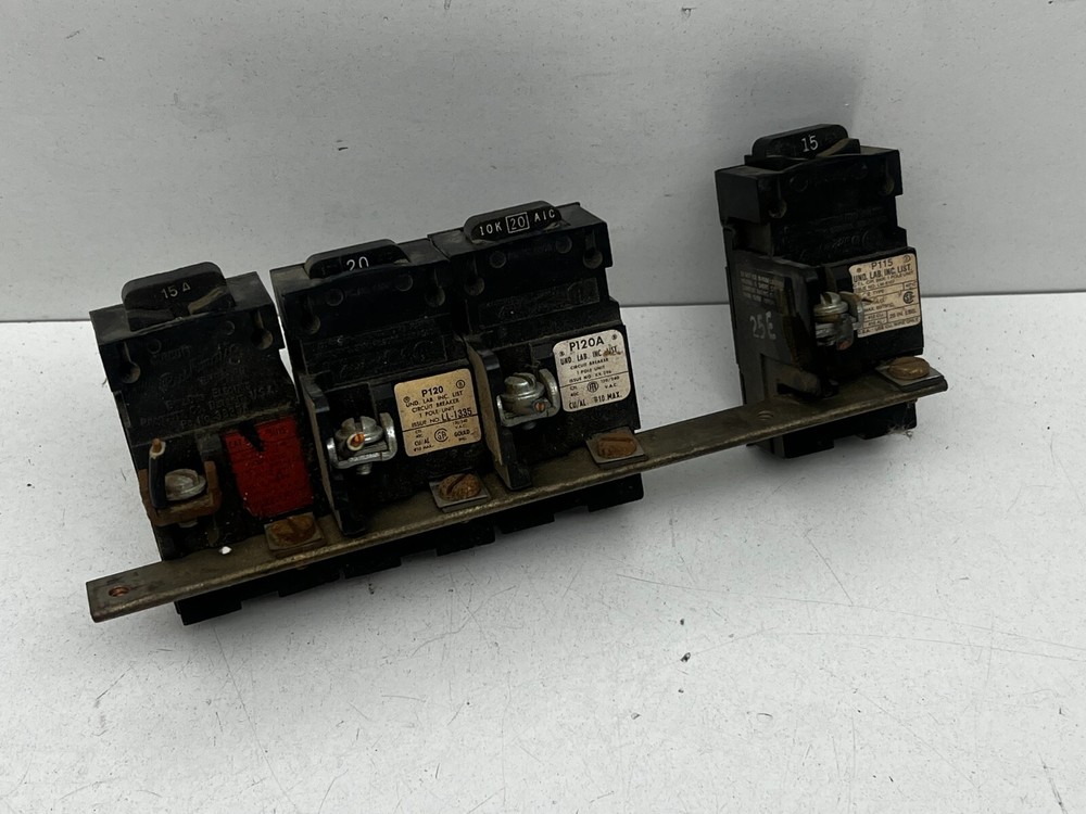 Bulldog Pushmatic Panel Copper Bus Bar with 15A and 20A Breakers