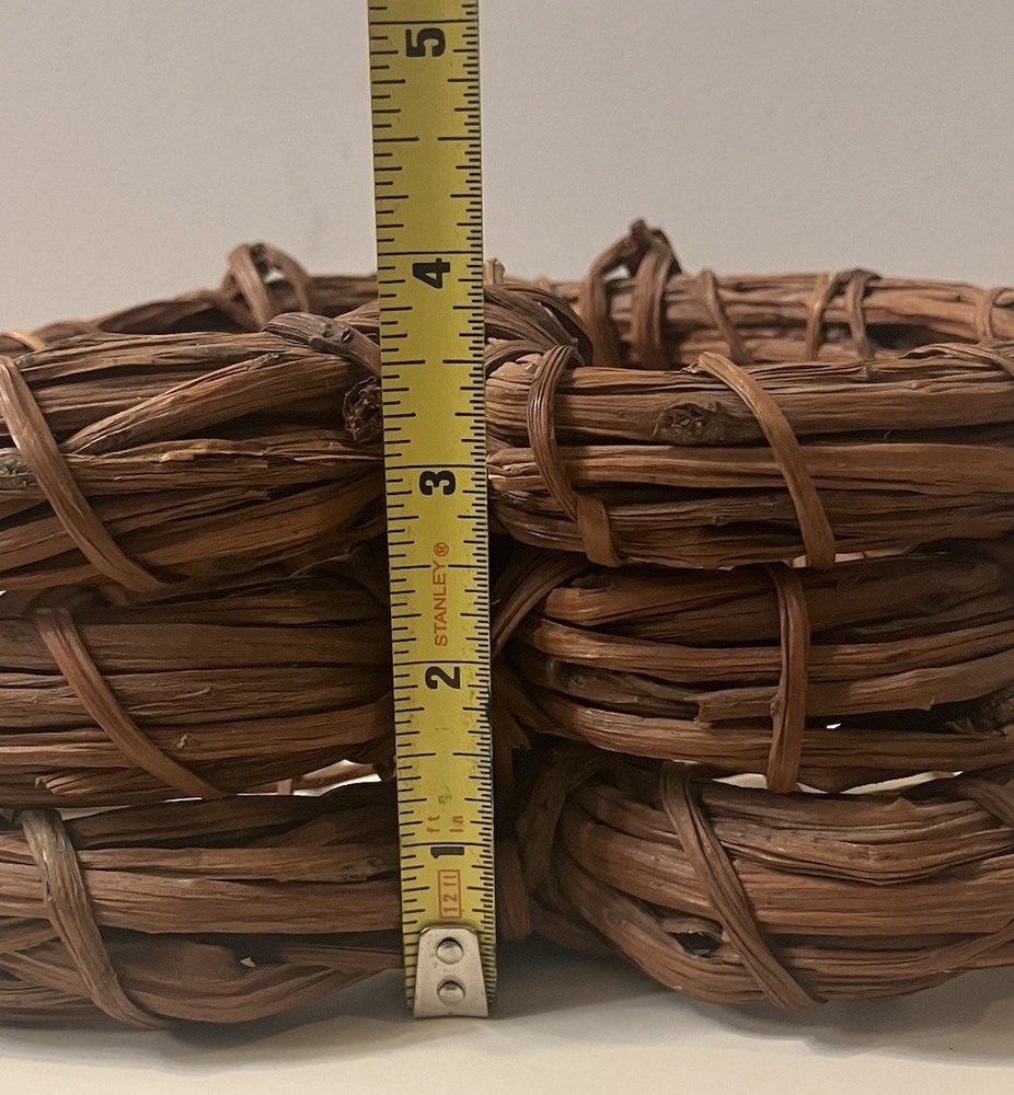 Rustic Heart Grapevine Wall Basket 10” Farmhouse Decor