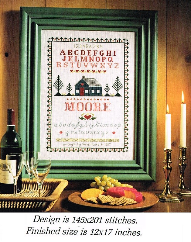 HOUSE WARMING SAMPLER  CROSS STITCH PATTERN ONLY  -  3AA