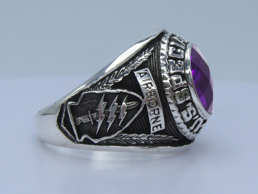 SILVER 925 , USSF RING , US SPECIAL FORCES RING , USSF RING USSF , US size 12.75