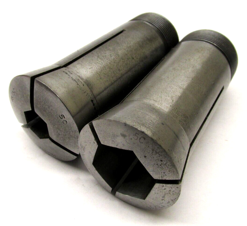 2 HARDINGE HEX 5C COLLETS - 15/32" & 13/16"
