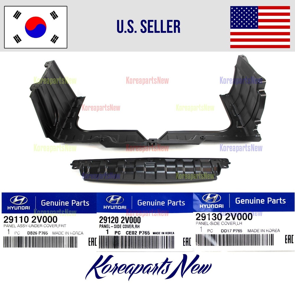 Under Radiator Engine-Splash Shield Covers set 3pcs ⭐OEM⭐ for VELOSTER 2012-2017