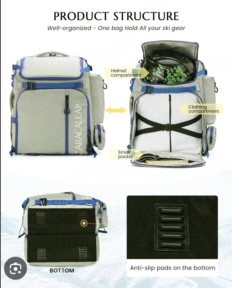 Caracaleap Ski Boot Bag Backpack