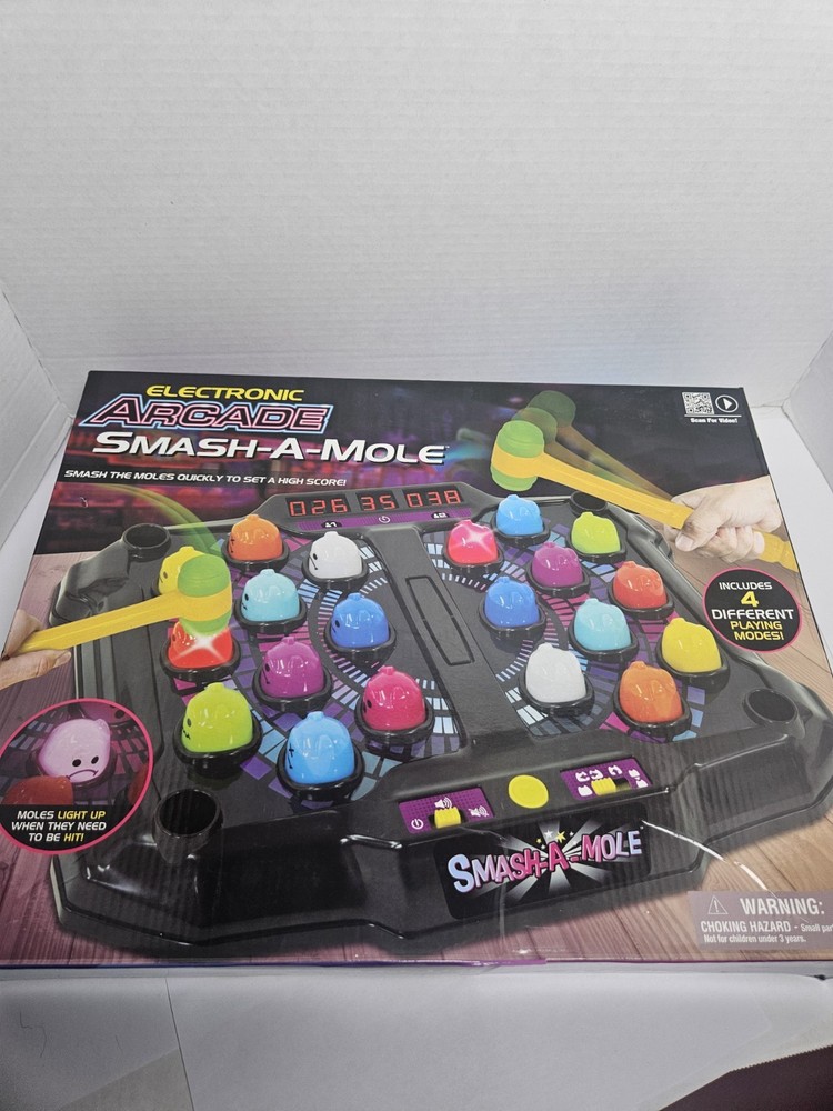 Electronic Arcade Smash-A-Mole By Ambassador Games 4 Different Playing Modes NEW