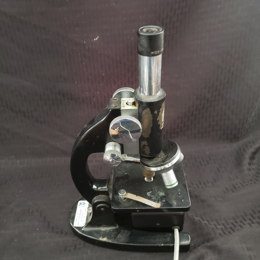 Vintage Original Graf Apsco Slide Microscope With Light