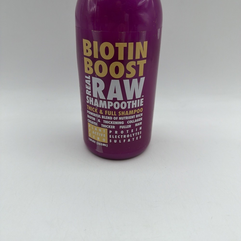 Biotin Boost Real Raw Smoothie Thick & Full Shampoo 12 oz 3 Pack
