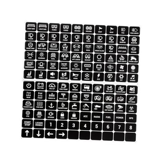 120PCS Switch Panel Sticker, Car Panel Decal, Waterproof Rocker Toggle Switch