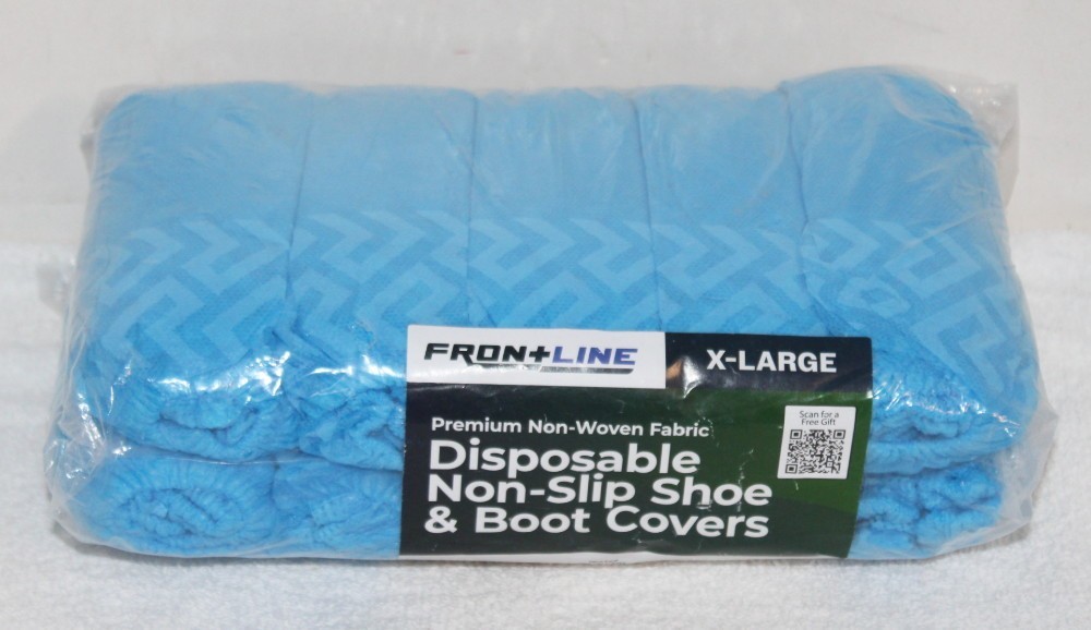 FrontLine 100 Pack Non-Slip Disposable Shoe / Boot Covers X-Large Booties