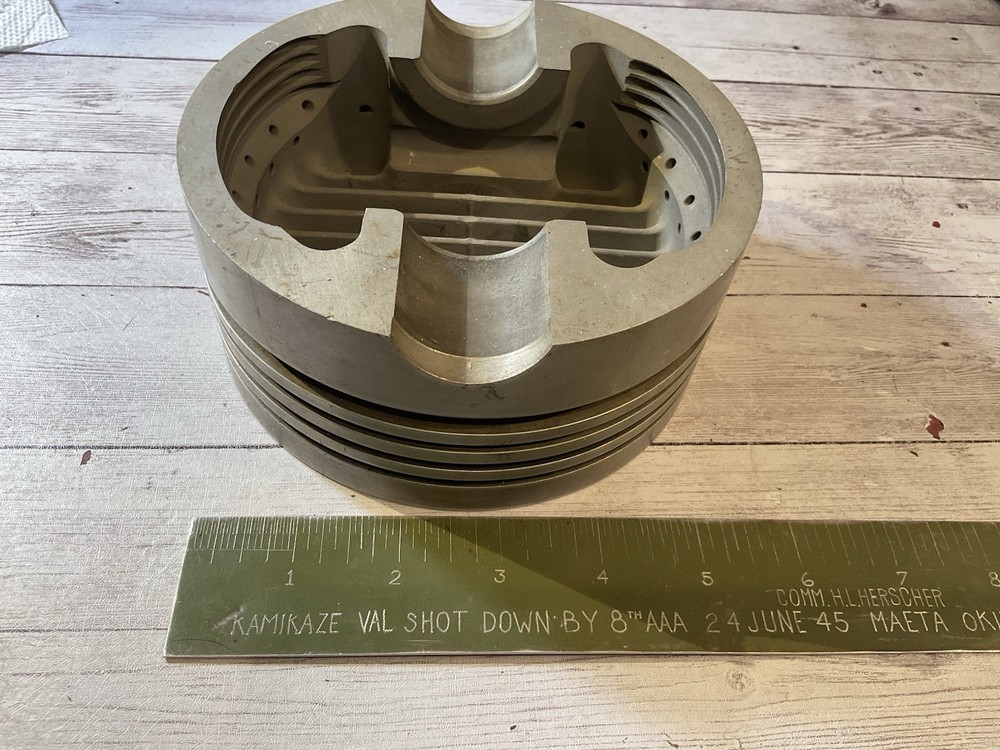 ORIGINAL VINTAGE AVIATION AIRPLANE PISTON MADE INTO ASHTRAY
