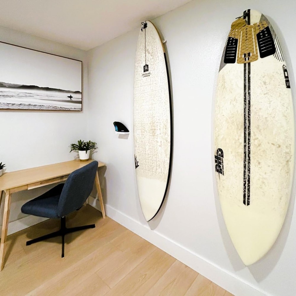 Vertical Surfboard Wall Mount- Hidden Floating Display for Shortboards, Mid L...