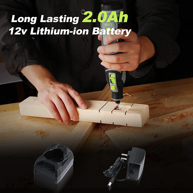 WORKPRO 12V Cordless Rotary Tool Kit Engraver Sander Polisher 5 Variable Speeds