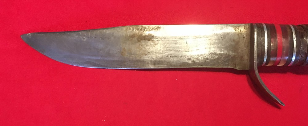 WWII era, homefront Bowie Style fighting knife, Composite handle