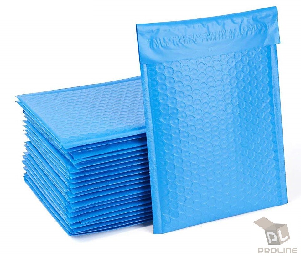 100 #5 Blue Poly Bubble Mailers 10.5" x 16" Shipping Mailing Padded Envelopes