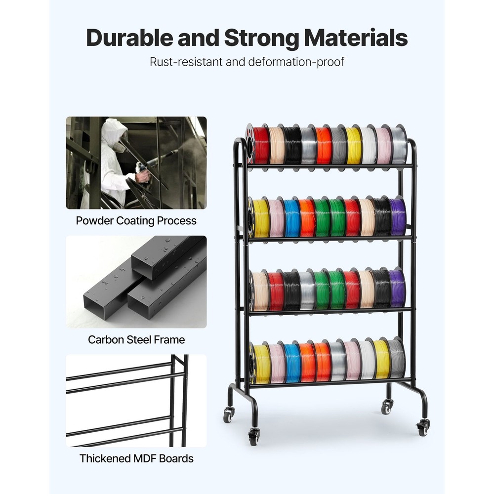 3D Printer Filament Storage Rack 4 Tier Filament Spool Holders Racks