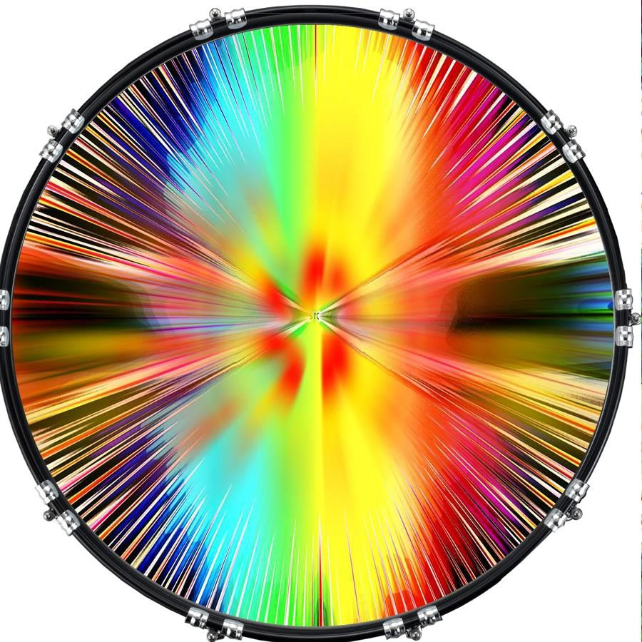 20" Custom Bass Kick Drum Front Head Graphical Explosive 14