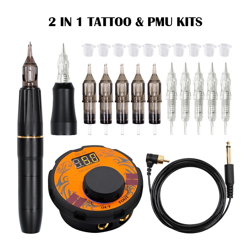 BMX Permanent Makeup Machine Kit Multifunction Replaceable Head with Needle Cord