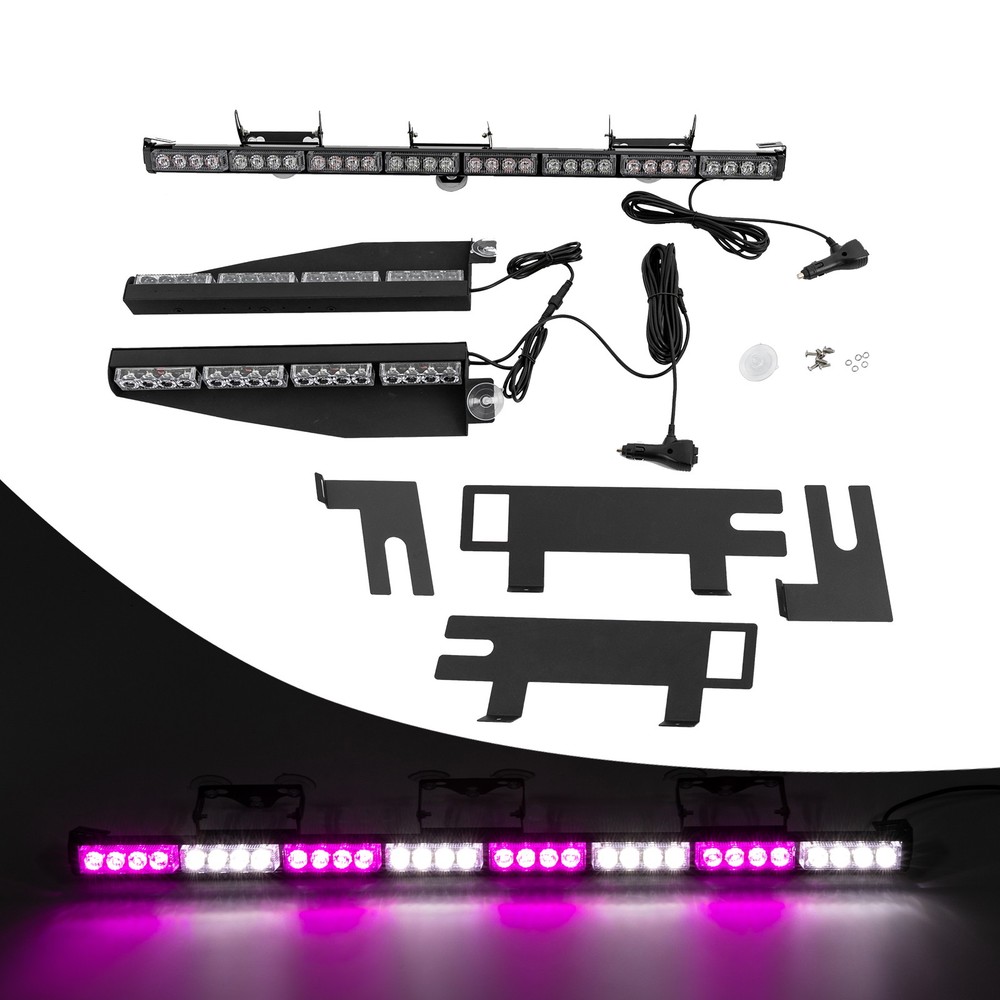 LED Strobe Light Bar Emergency Rooftop Flash Warning Traffic Advisor Waterproof