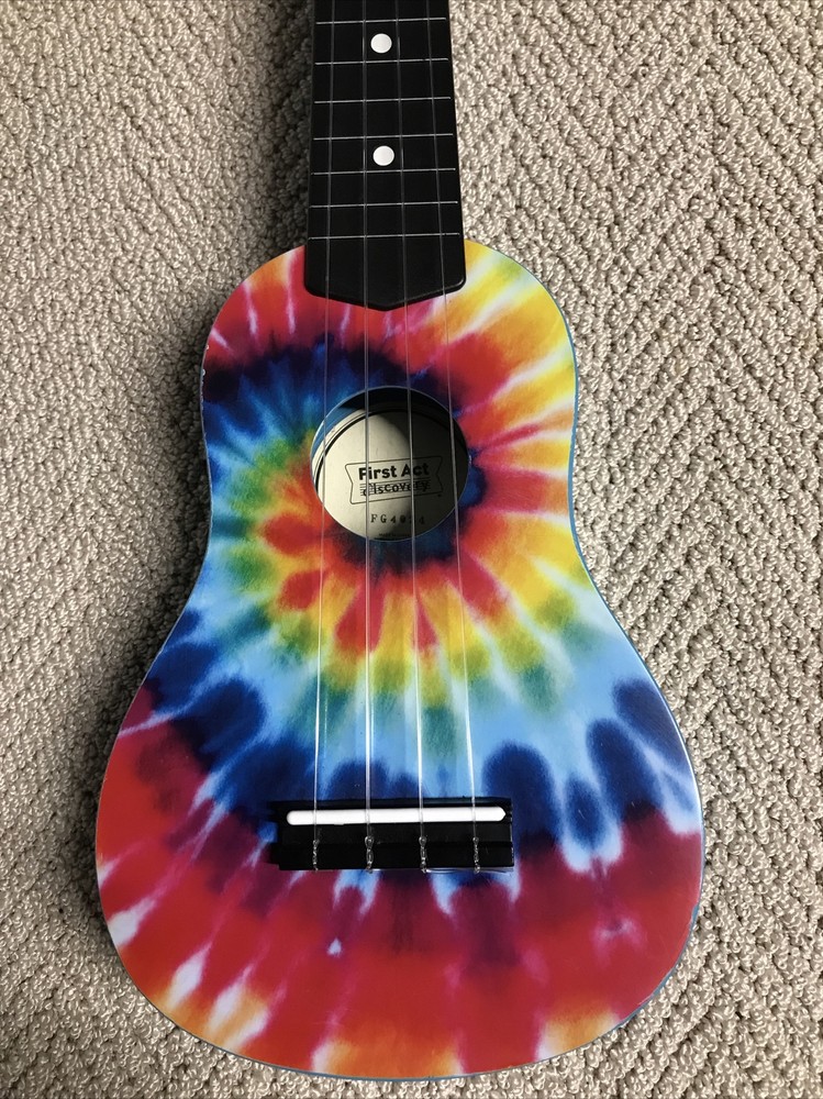 First Act Discovery Ukulele 4 string tye dye pattern No Case Instrument