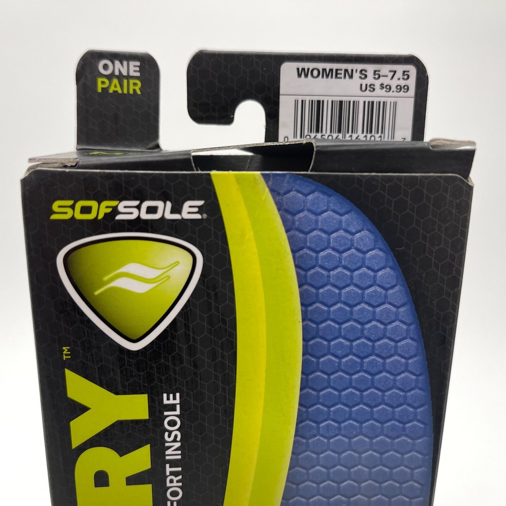 SofSole Memory Insole Moldable Womens size 5-7.5 Arch Support Cushioning