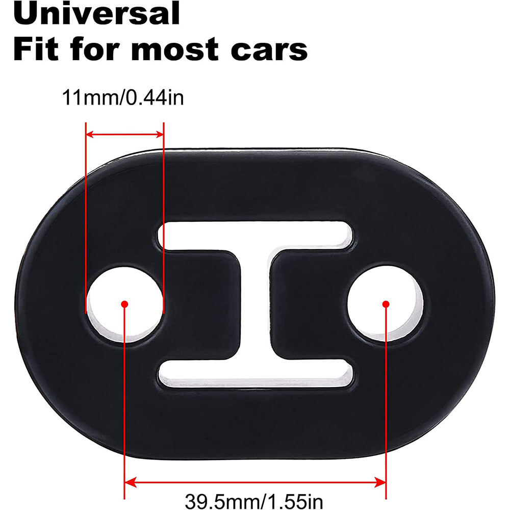 Performance Polyurethane Rubber Exhaust Hangers Adjustable Muffler Universal 4Pc