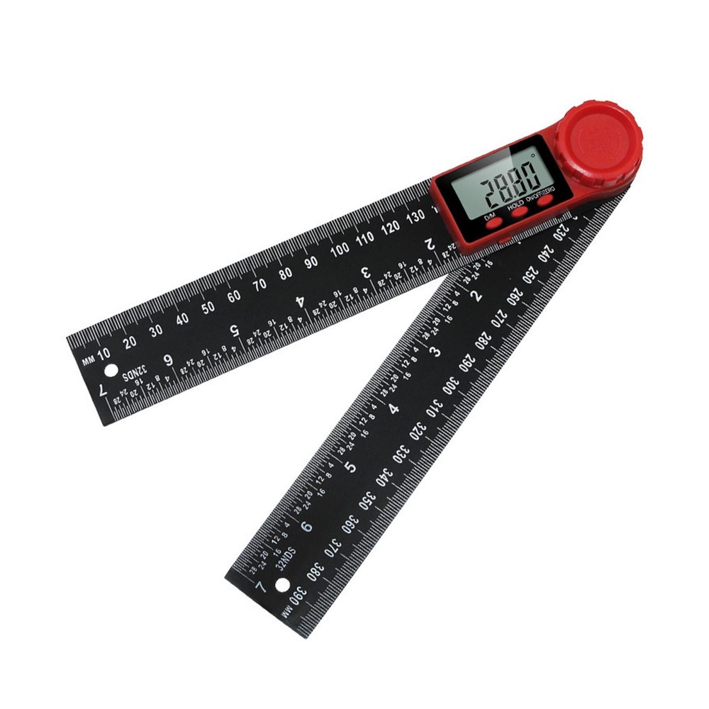 LCD Digital Display 200mm 0-360° Angle Finder Ruler Protractor Measure Meter