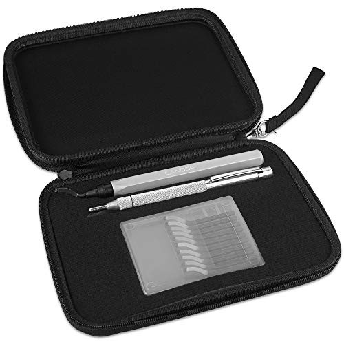 Deburring Tool - 10 Extra Blades and Scribe Pen and Zipper Storage Case -
