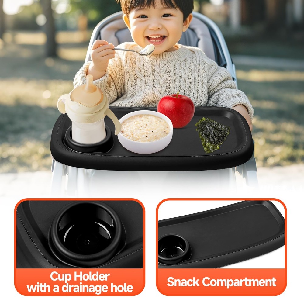 Snack Tray Compatible with Nuna Strollers, Stroller Tray Attachment Fits for ...