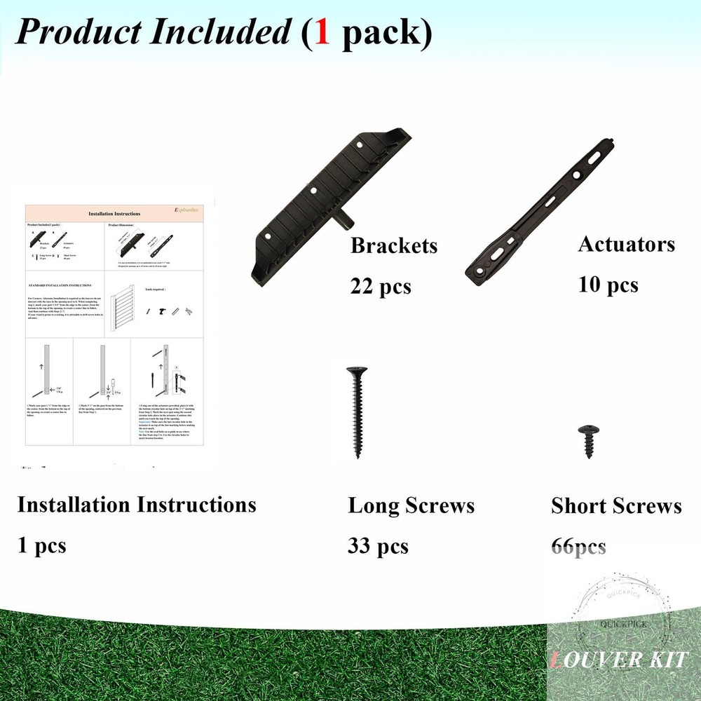 Louver Bracket Kit, Deck Sunblind System, Shutters Hardware System for Windows