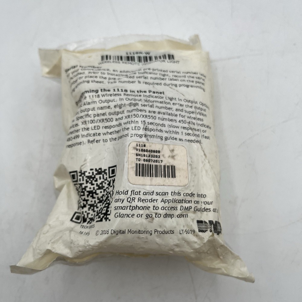 NEW!! DMP Wireless Remote Red Indicator Security Light White - 1118R-W