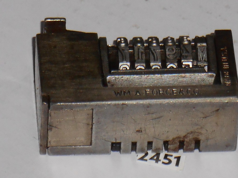 WMA | letterpress numbering machine | 2451