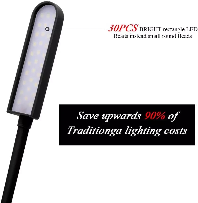 LED Sewing Machine Light 30 LED Magnetic Mount Drill Press Light with Flexible