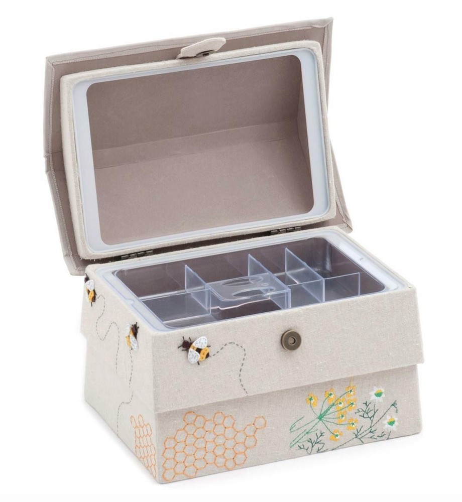 Bee Hive Design Sewing Basket sewing Box Medium - HobbyGift - Gift
